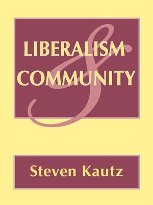 cover image of Liberalism and Community